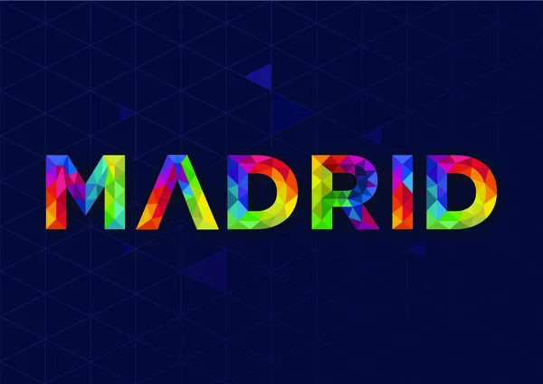 Сучасні геометричні Мадриді слово — стоковий вектор
