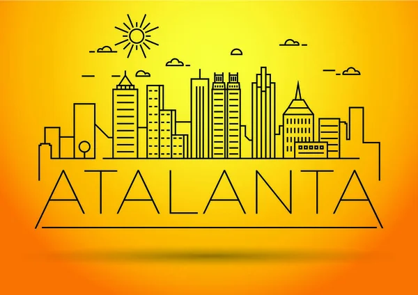 De Skyline van de lineaire stad van de Atalanta — Stockvector