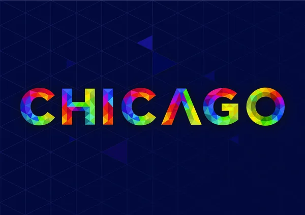 Palabra geométrica moderna de Chicago — Archivo Imágenes Vectoriales