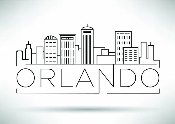 Orlando Linear City Skyline — Vector de stock