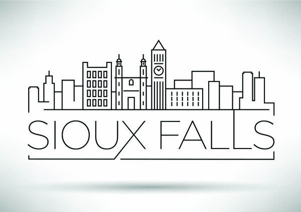 Sioux Falls Linear City Skyline 