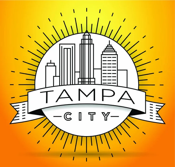 Panoramę miasta liniowe Tampa — Wektor stockowy