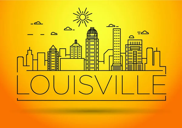 Louisville Linear City Skyline —  Vetores de Stock