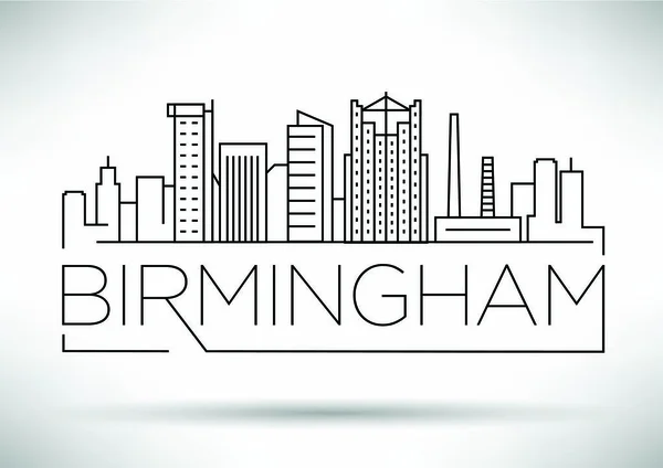 Birmingham Linear City Skyline — Vector de stock