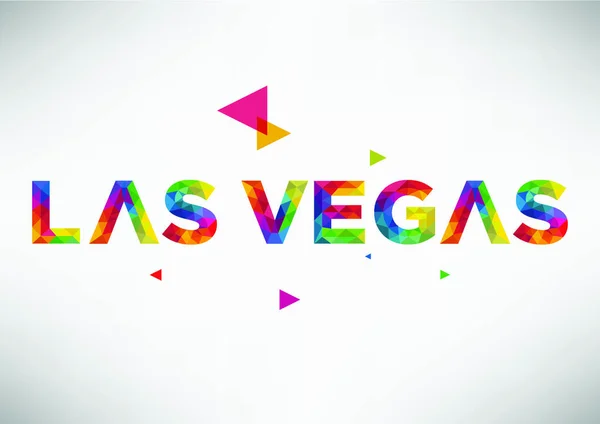 Moderní geometrické Las Vegas slova — Stockový vektor