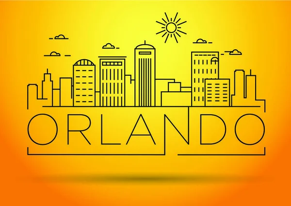 Orlando Linear City Skyline —  Vetores de Stock