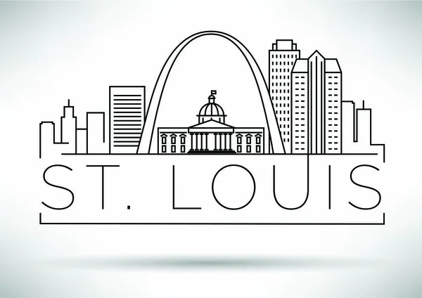 Saint Louis Linear City Skyline — Stock Vector