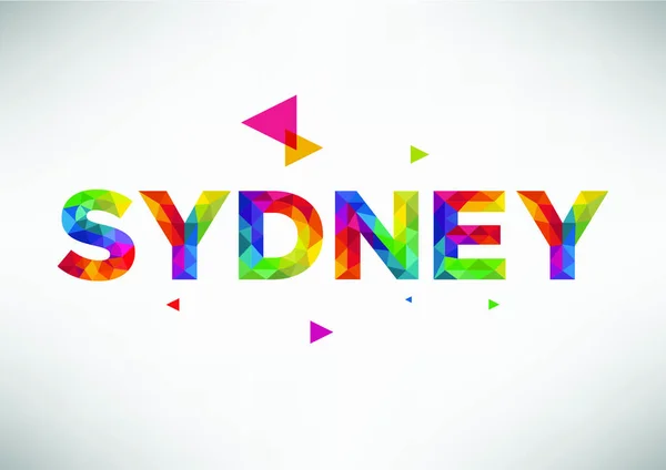 Moderní geometrické Sydney slovo — Stockový vektor
