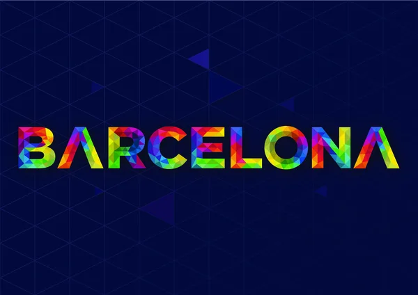 Modern Geometric Barcelona Word — Vector de stoc