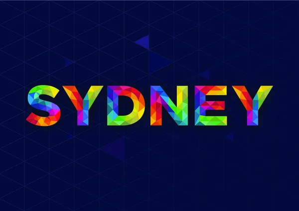 Palabra geométrica moderna de Sydney — Archivo Imágenes Vectoriales