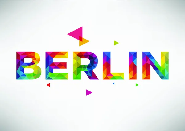 Modern geometrik Berlin Word — Stok Vektör
