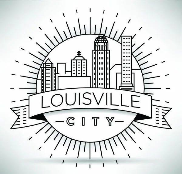 De Skyline van de lineaire stad van de Louisville — Stockvector