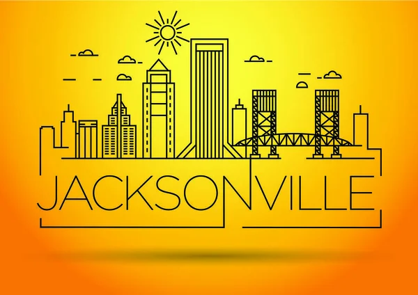 Panoramę miasta liniowe Jacksonville — Wektor stockowy