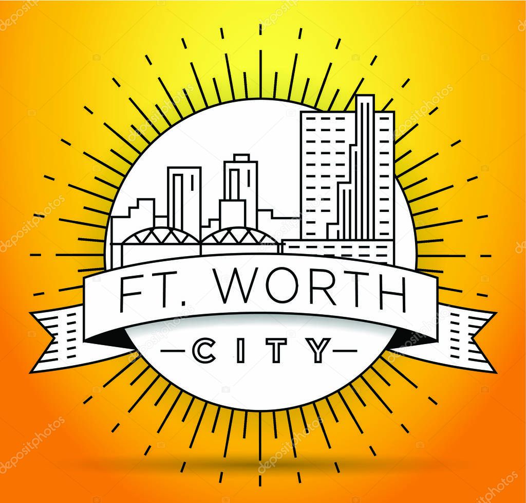 Ft. Worth Linear City Skyline 