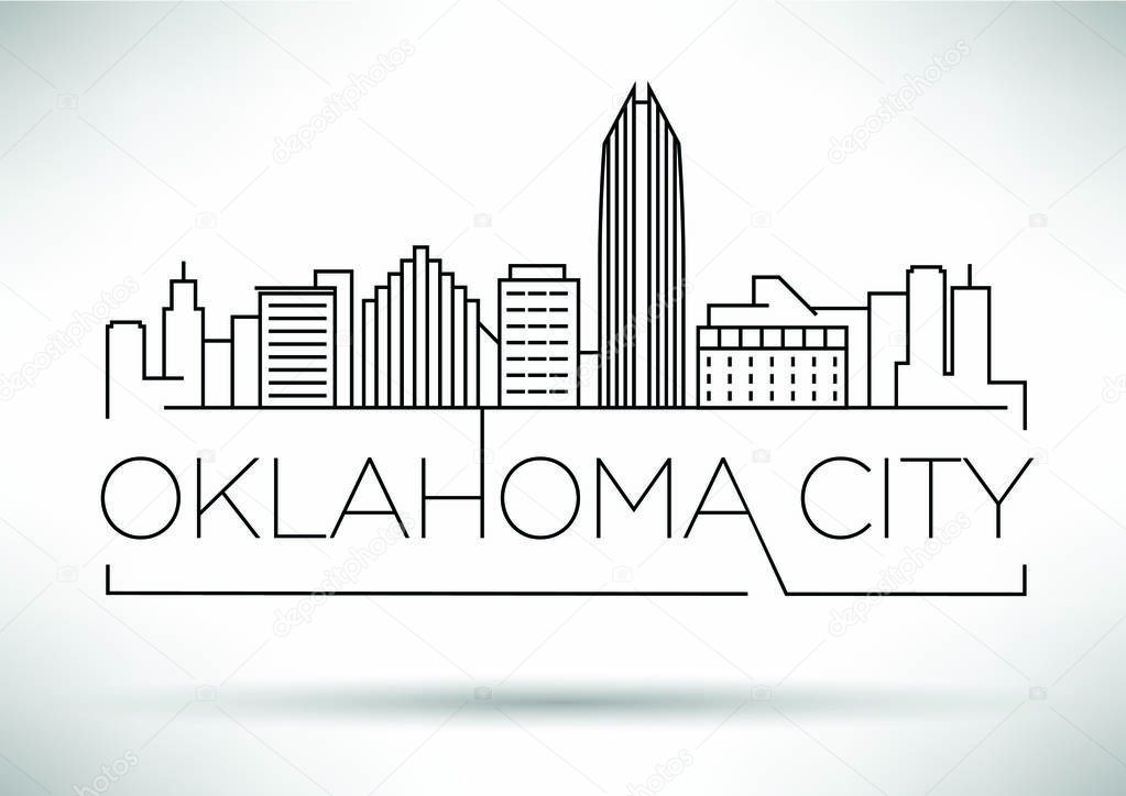 Oklahoma Linear City Skyline 