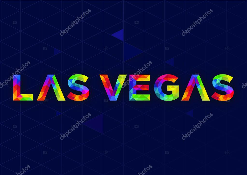 Modern Geometric Vector Design with Las Vegas Words. Vector illustration