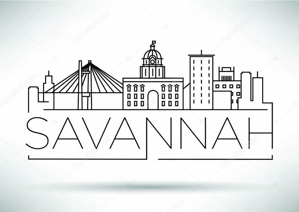 Savannah Linear City Skyline 