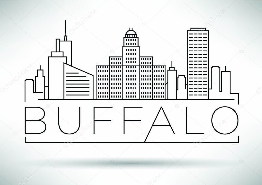 Buffalo Linear City Skyline 
