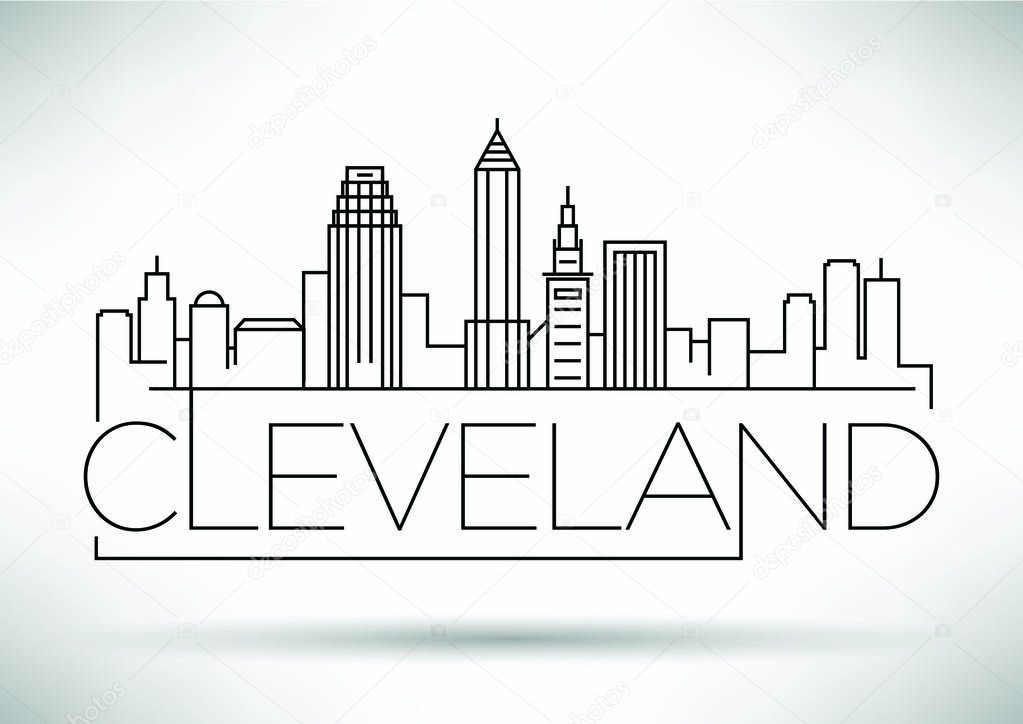 Cleveland Linear City Skyline 