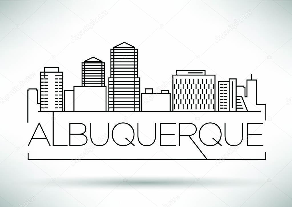 Albuquerque Linear City Skyline 
