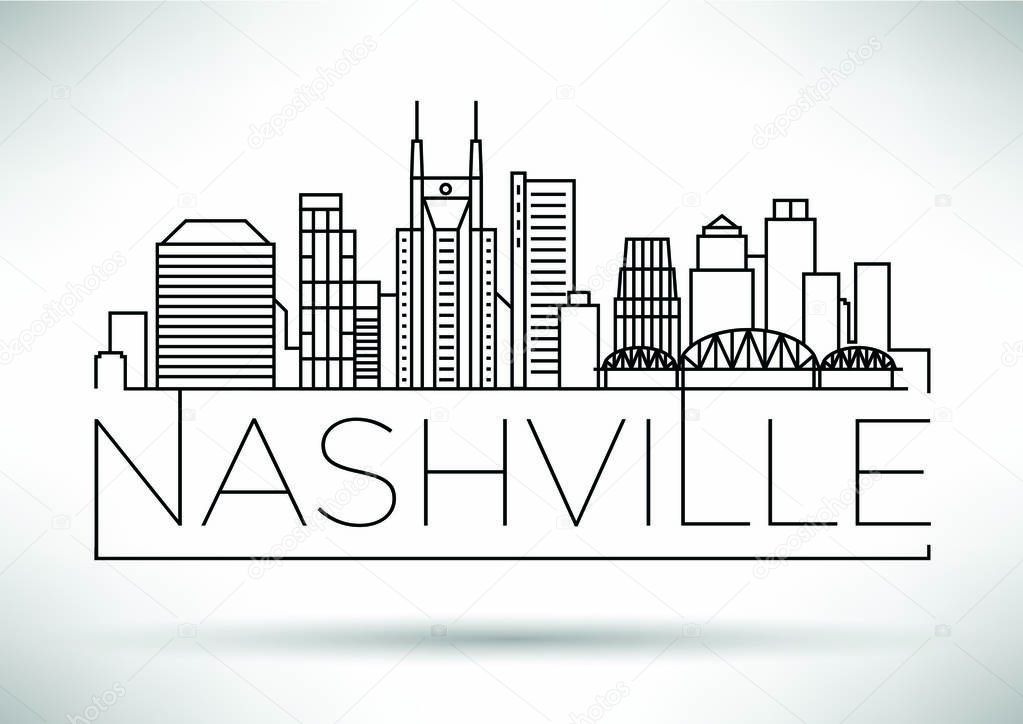 Nashville Linear City Skyline  