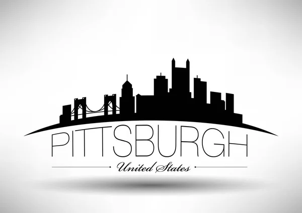 Skyline de la ciudad de Pittsburgh — Archivo Imágenes Vectoriales