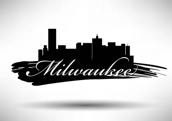 Progettazione di Milwaukee City Skyline — Vettoriale Stock