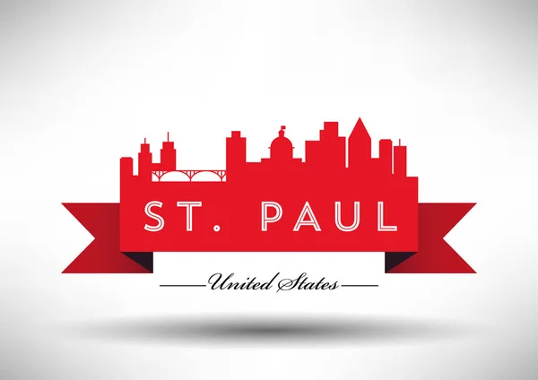 St. Paul City Skyline — Vector de stock