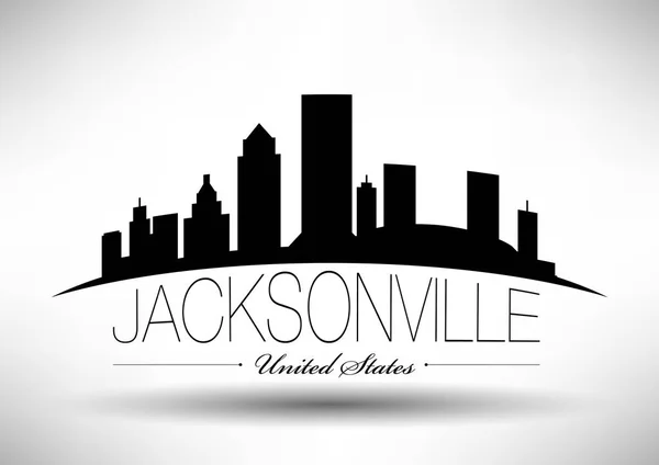 Jacksonville skyline da cidade — Vetor de Stock