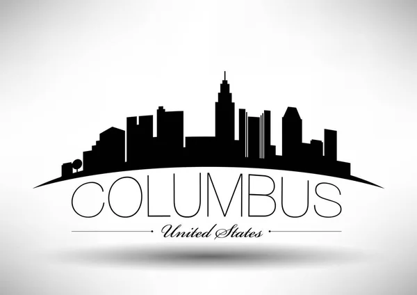 Columbus stadssilhuetten — Stock vektor