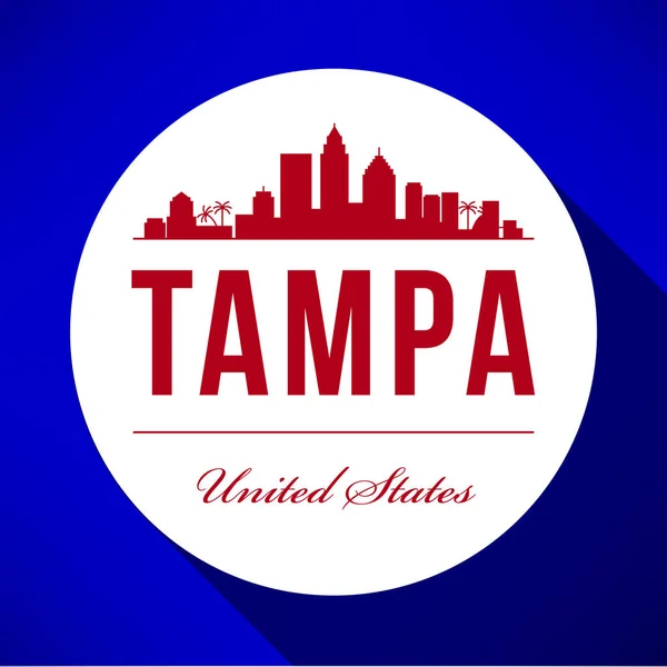 Ciudad de Tampa Skyline — Archivo Imágenes Vectoriales