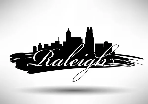 Raleigh City Skyline — Stock Vector