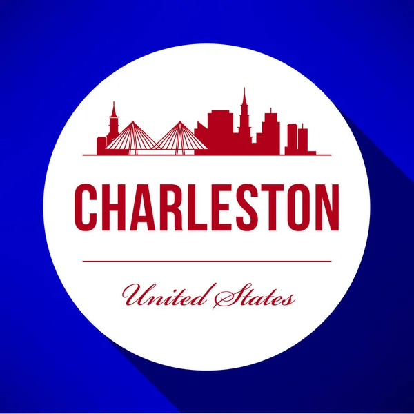Skyline da cidade de Charleston —  Vetores de Stock