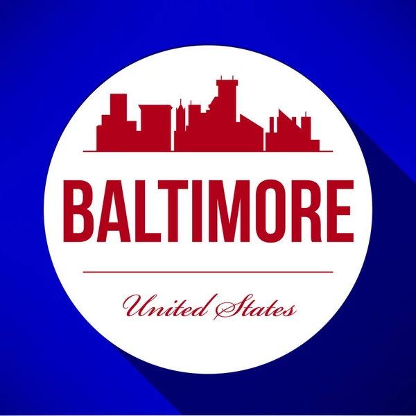Baltimore City Skyline — Stock Vector