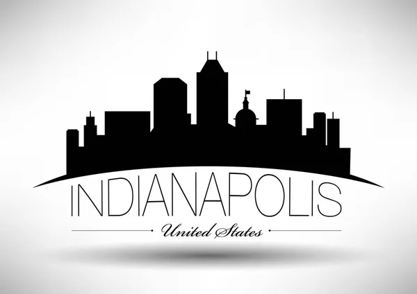 Indianapolis City Skyline — Stock Vector