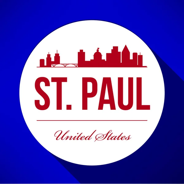 St. Paul City Skyline — Vettoriale Stock