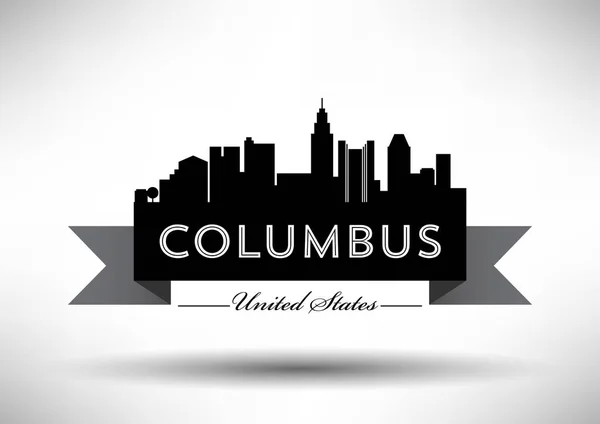 Toits de la ville de Columbus — Image vectorielle