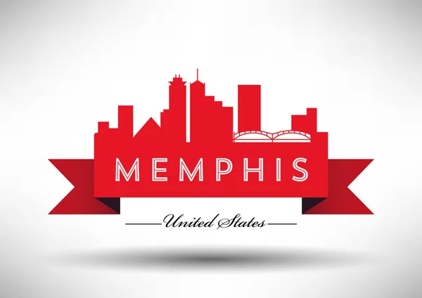 Skyline van de stad Memphis — Stockvector