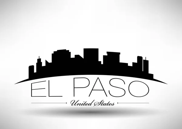 Skyline de la ville d'El Paso — Image vectorielle