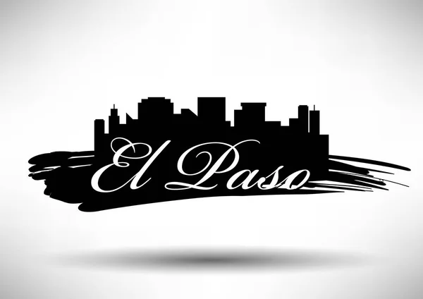 Horizonte de la ciudad de el Paso — Vector de stock