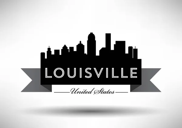 Ciudad de Louisville skyline — Vector de stock