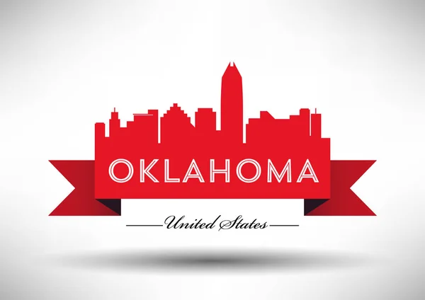 Ciudad de Oklahoma Skyline — Archivo Imágenes Vectoriales