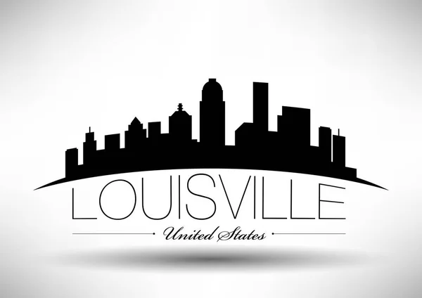 Ciudad de Louisville skyline — Archivo Imágenes Vectoriales