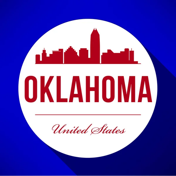 Ciudad de Oklahoma Skyline — Vector de stock