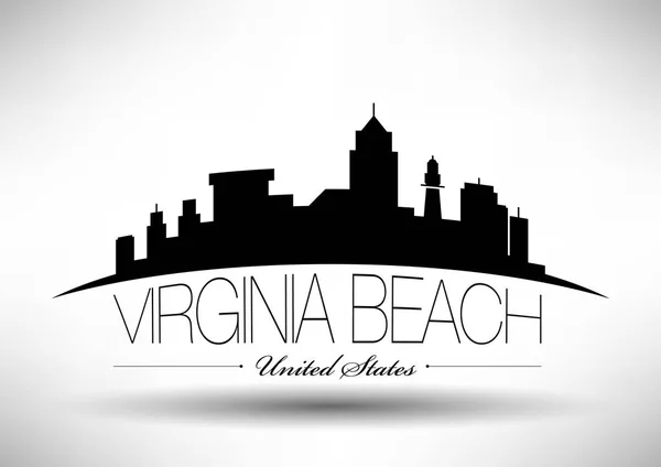 Virginia Beach City Skyline — Stock Vector