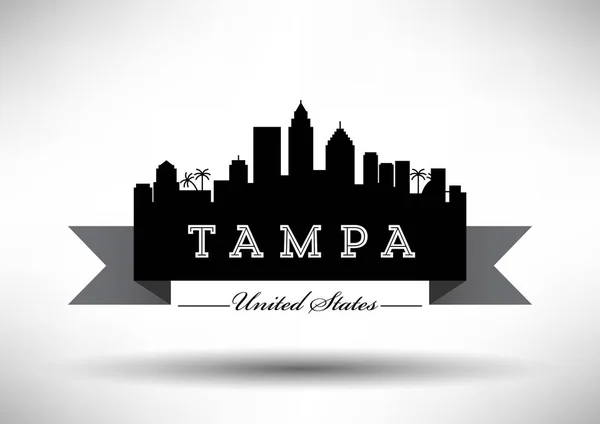 Cidade de Tampa Skyline —  Vetores de Stock