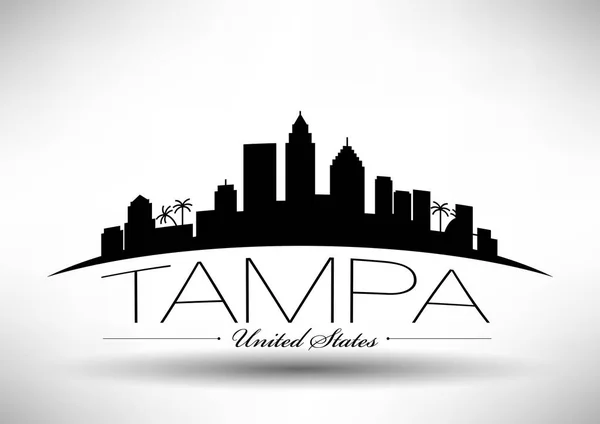 Tampa City Skyline — Stock Vector