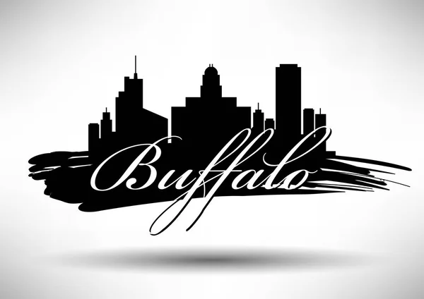 Ciudad de Buffalo Skyline — Archivo Imágenes Vectoriales