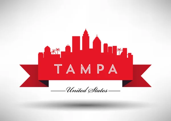 Tampa şehir manzarası — Stok Vektör