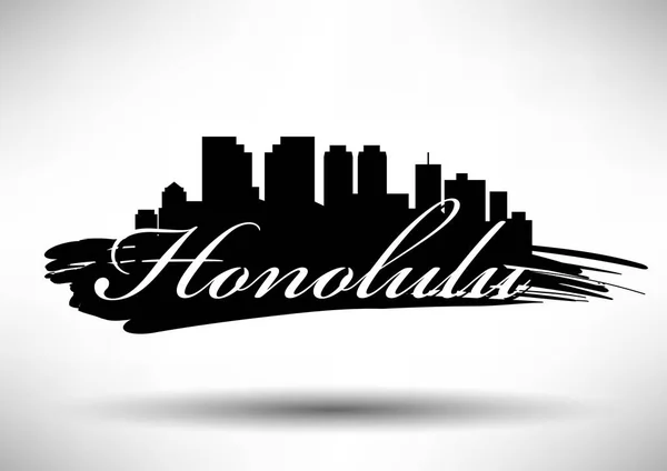 Honolulu City Skyline — Stock Vector